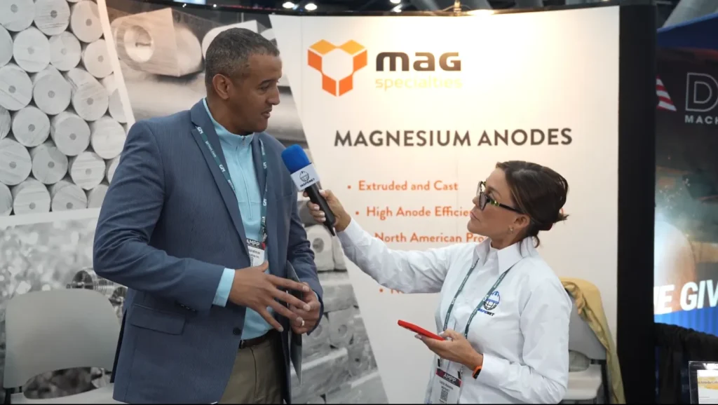 Interview about cathodic protection with Nes Abdul-Rahman at AMPP 2026.