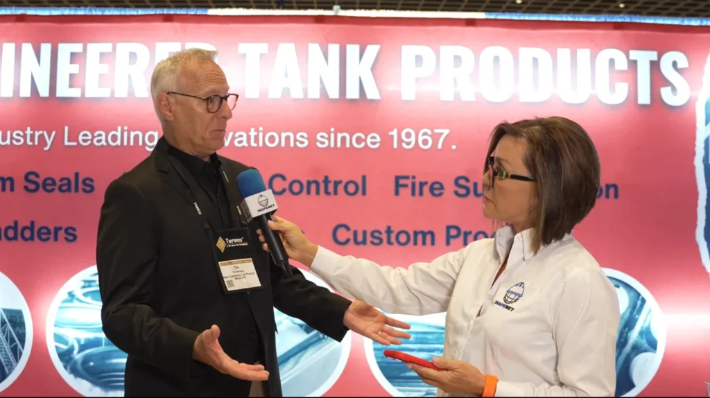 Interview on tank emission control with Tim Nymberg at NISTM 2026.