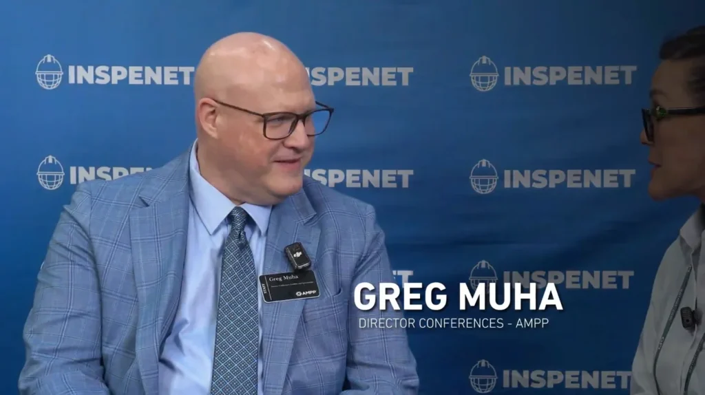 Greg Muha en entrevista durante AMPP 2026 hablando sobre el crecimiento del evento.