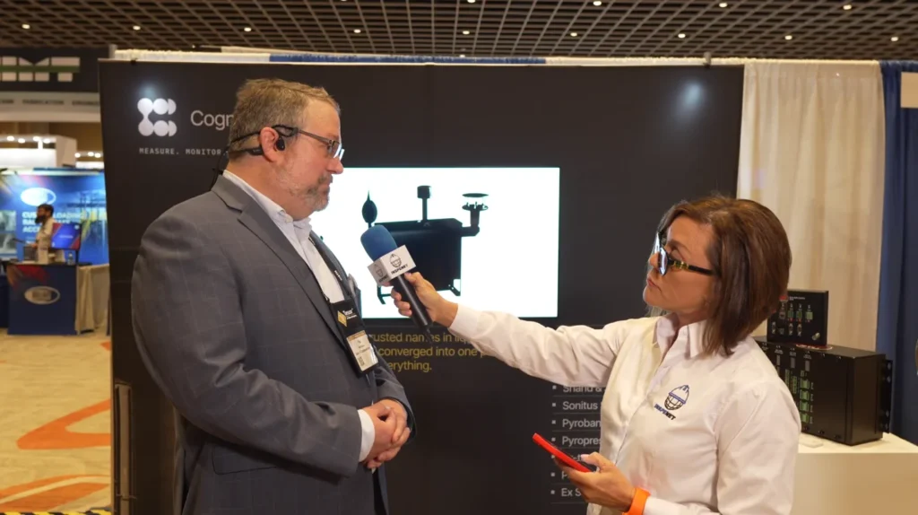 Industrial safety at NISTM 2026: Interview with Pat Wisecup of Cognesense at the booth.