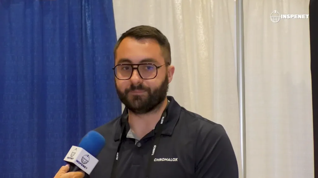 Richard Tommarello presenta calentadores de inmersión de Chromalox durante una entrevista en NISTM 2026.