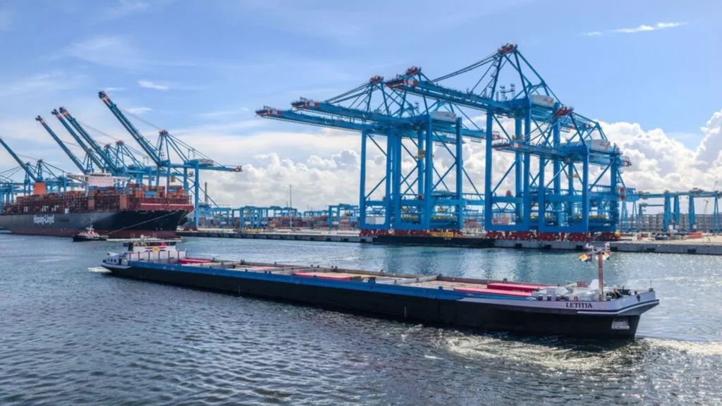 Autonomous navigation in Rotterdam: the river vessel MS Letitia operates between port terminals during a real-world trial.
