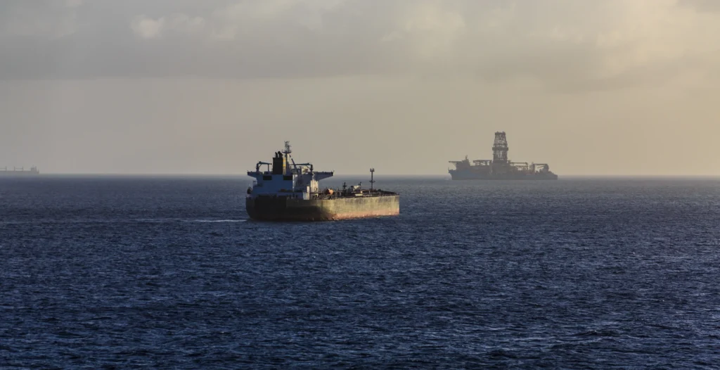 Precio del petr&oacute;leo: buque petrolero navega por el estrecho de Ormuz mientras aumentan las tensiones que afectan el transporte mar&iacute;timo.