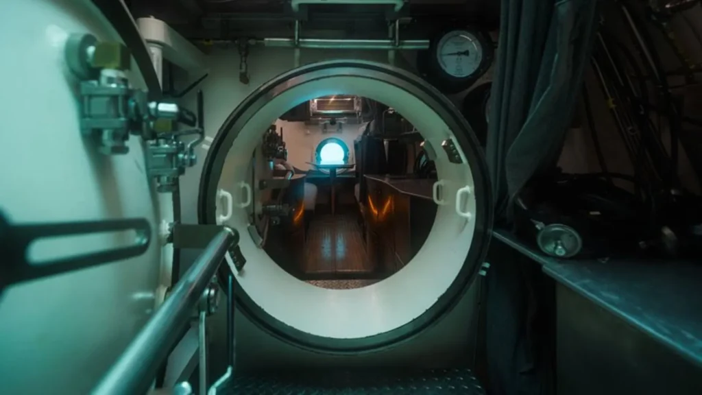 hábitat submarino Vanguard vista interna