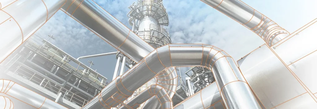 Pipeline integrity in an industrial facility with pipes used for the safe transport and management of hydrocarbons.