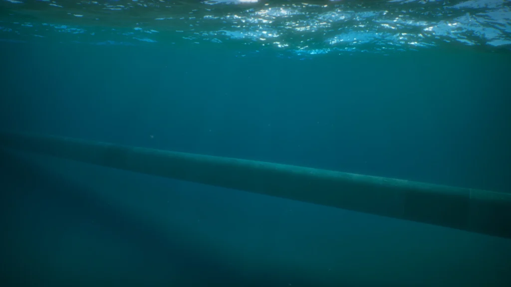 Subsea pipeline for CO2 transport in carbon storage projects.