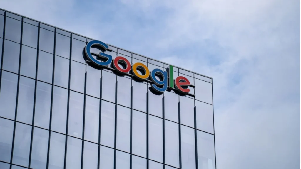 Google AI at a Google corporate building linked to its data center expansion in Finland.