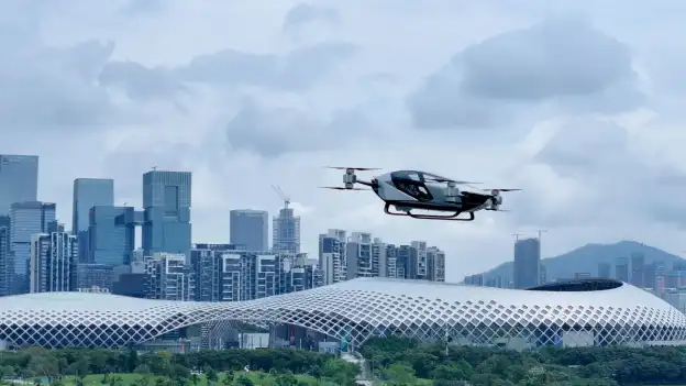 The X2 flying car on Beijing
